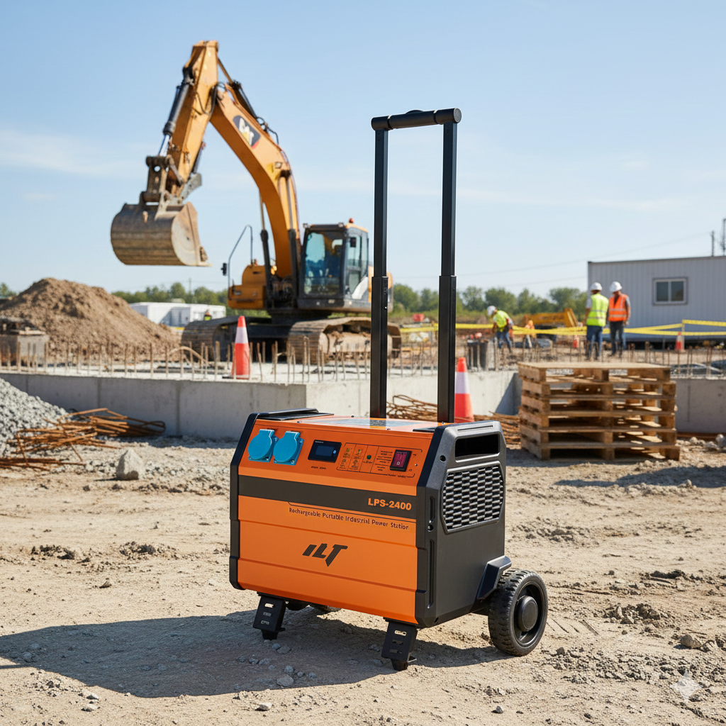 Field power station on construction site